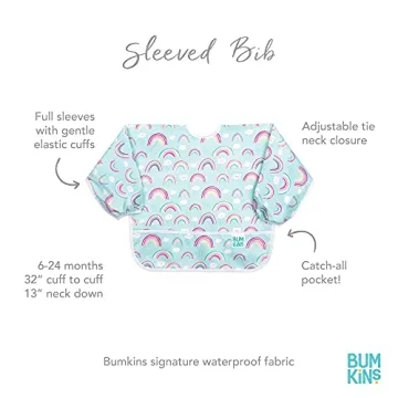 Bumkins Sleeved Bib for Toddlers - Mess-Free Feeding