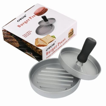 OVOS Burger Press Non-Stick Patty Maker with 100 Papers