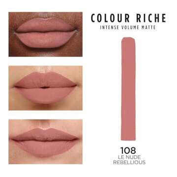 L’Oréal Paris Colour Riche Matte Lipstick - 16HR Hydrating Wear, 12 Shades