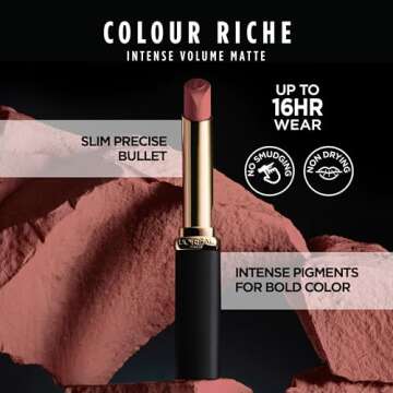 L'Oréal Paris Matte Lipstick: 16HR Wear, Comfort & Color
