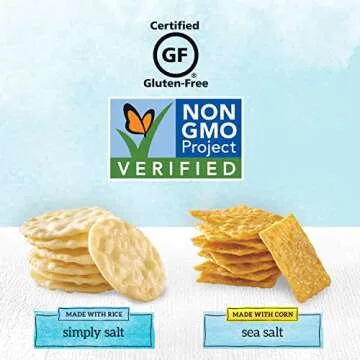 Good Thins Rice & Corn Snacks Gluten Free Crackers Variety Pack, Bulk Snack Crackers, 4 Boxes