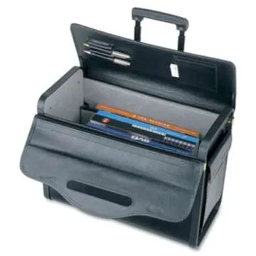 Lorell Oversized Rolling Catalog Case for Professionals and Students