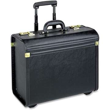Lorell Oversized Rolling Catalog Case for Professionals and Students