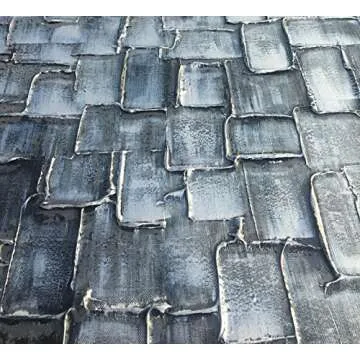 MyArton Textured Abstract Squares Canvas Wall Art Hand Painted Modern Silver Oil Painting for Decoration Ready to Hang 48x24inch