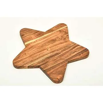 Acacia Star Shaped Cutting Board for Charcuterie & Gifts
