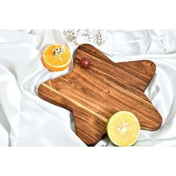 Acacia Star Shaped Cutting Board for Charcuterie & Gifts