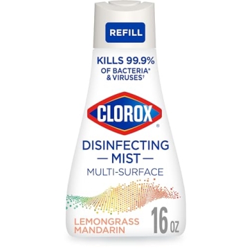 Clorox Disinfecting Mist Refill, Multi-Surface Disinfectant, Lemongrass Mandarin, 16 Fl Oz