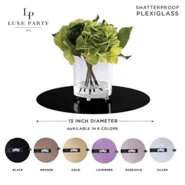 Luxe Party Round Mirror Charger Plates - Set of 12
