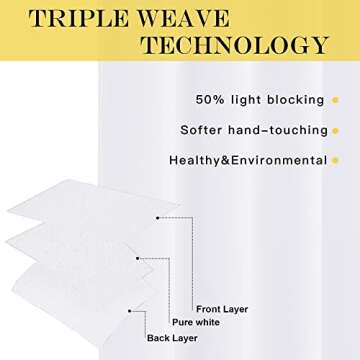 Elegant NICETOWN White Blackout Curtain for Living Room