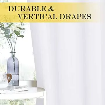 Elegant NICETOWN White Blackout Curtain for Living Room