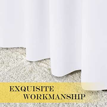 Elegant NICETOWN White Blackout Curtain for Living Room