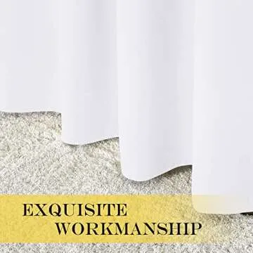 Elegant NICETOWN White Blackout Curtain for Living Room