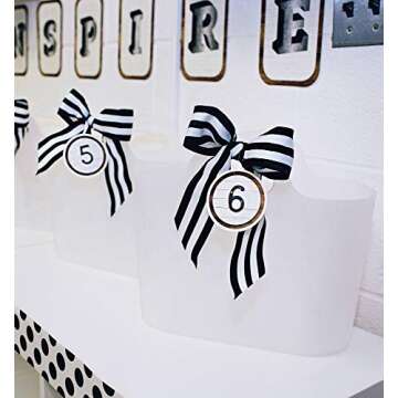 Schoolgirl Style Industrial Chic 36-Piece Number Bulletin Board Cutouts, Blank and 1-30 Number Cutouts for Bulletin Board, Classroom Table Numbers, Modern Farmhouse Classroom Décor