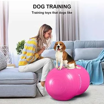 CSKJ Peanut Balance Ball,Peanut Fitness Ball,Yoga Exercise Ball,Peanut Stability Ball for Kids Therapy, Labor Birthing, Back Pain Relief, Muscle Tension, Core Strength (23x12 inch (60x30cm), red)