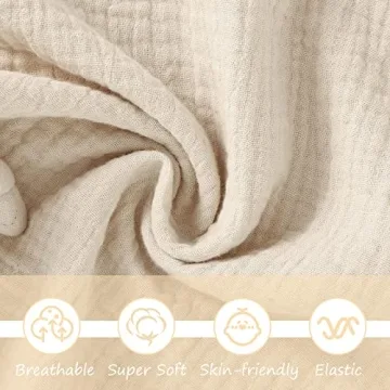 okdiy Organic Elephant Lovey Soft Muslin Baby Blanket