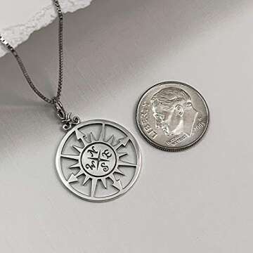 Sterling Silver Compass Necklace, Enjoy the Journey, Travel Necklace, Best Friend Gift, Graduation Gift Necklace, Retirement Gift Necklace,18 inches
