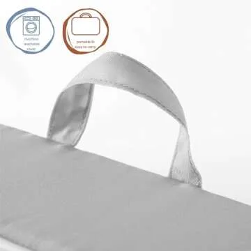 Heritage Kids Grey Everywhere Foam Armchair with Carry Handle and Removable Cover,25"x21"x22",Ages 3+