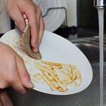 Zero Waste Natural sponges for dishwashing Handmade Eco Reusable unsponges Recycling sponges Kitchen Dish Scrubber 3 in Set