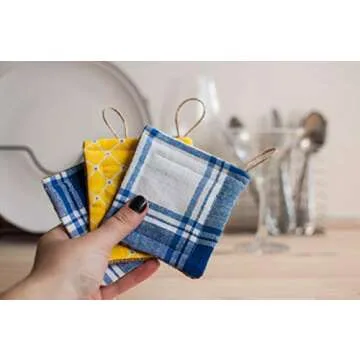 Zero Waste Natural sponges for dishwashing Handmade Eco Reusable unsponges Recycling sponges Kitchen Dish Scrubber 3 in Set