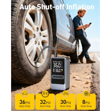 Portable Tire Inflator Air Compressor 150PSI for Cars