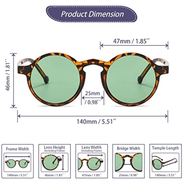 Unisex Stylish Retro Round Sunglasses for All Occasions