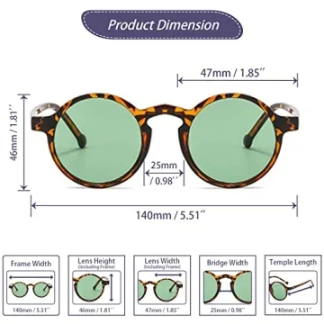 Unisex Stylish Retro Round Sunglasses for All Occasions