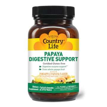 Country Life Papaya Digestive Support for Optimal Health