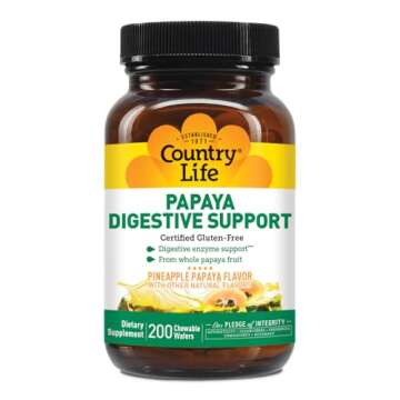 Country Life Papaya Digestive Support for Optimal Health