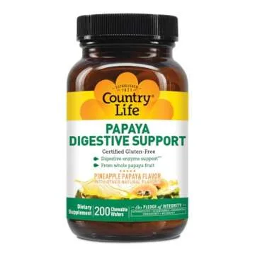 Country Life Papaya Digestive Support for Optimal Health