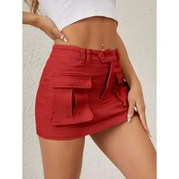 ELLEVEN Cargo Mini Skirt for Women Comfortable Stylish