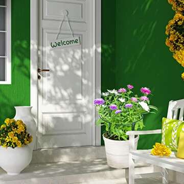 HiGift Plant Support Stakes, 6 Pack Metal Peony Cages and Supports, Garden Stakes Plant Support Cage...