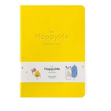 HappyMe - Gratitude Journal for Kids with Daily Prompts, Writing Notebook to Express Thoughts & Feelings, Growth Mindset and Learning Tool for Ages 6-12, Perfect for Reflection, English (US), (Yellow)
