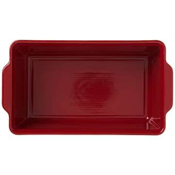 Emile Henry Made In France Bread Loaf Baker, 9.4 x 5"", Burgundy