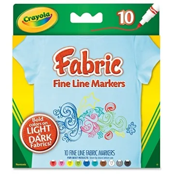 Crayola Fine Line Fabric Markers - Vibrant Colors for DIY Fabric Crafts