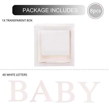 Baby Shower Boxes for Decor - 4 pcs Eye-Catching Design