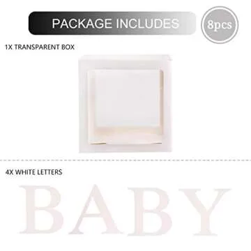 Baby Shower Boxes for Decor - 4 pcs Eye-Catching Design