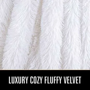 LOCHAS Super Soft Faux Fur Throw Blanket for Cozy Comfort