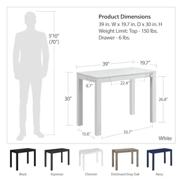 Compact Modern Desk for Home Office and Studies