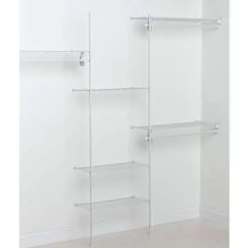 ClosetMaid 5636 SuperSlide 5-Feet to 8-Feet Closet Organizer Kit for Maximum Storage Solutions