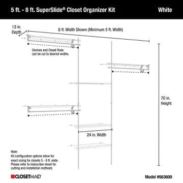 ClosetMaid 5636 SuperSlide Closet Organizer Kit for Home