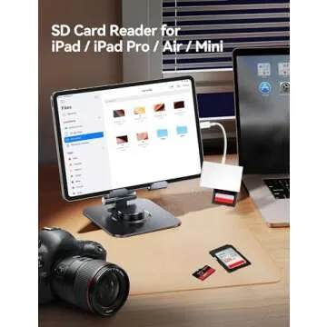 USB C to SD Card Reader, SD Card Adapter with SD MicroSD USB 3 Ports, BnmxTek USBC Memory Card Reader for iPhone 15 Pro Max, iPad Pro/Air/Mini, Mac, MacBook Pro/Air, and More USB-C/Type C Devices