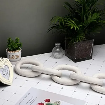 Decorative Wood Link Chain Rustic Home Office Decor