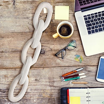 Decorative Wood Link Chain Rustic Home Office Decor
