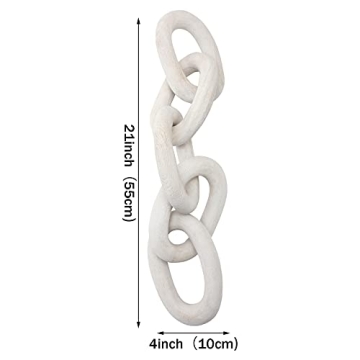 Decorative Wood Link Chain Rustic Home Office Decor