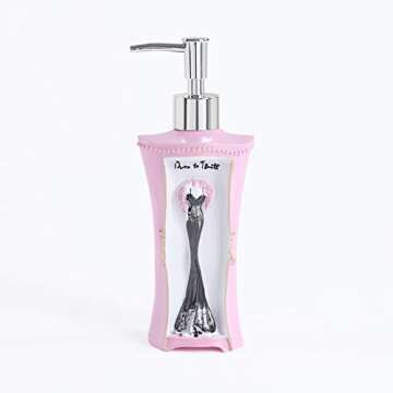 GASIYU Haute Pink Bathroom Accessory Set,Soap Dish, Dispenser, Toothbrush Holder and Tumbler Collection,5pc Bath Accessory Set