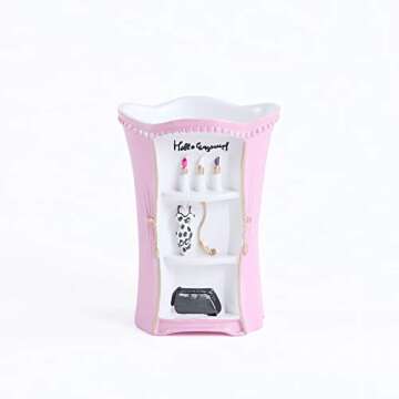 GASIYU Haute Pink Bathroom Accessory Set,Soap Dish, Dispenser, Toothbrush Holder and Tumbler Collection,5pc Bath Accessory Set