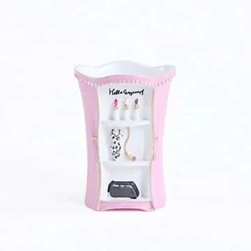 GASIYU Haute Pink Bathroom Accessory Set,Soap Dish, Dispenser, Toothbrush Holder and Tumbler Collection,5pc Bath Accessory Set