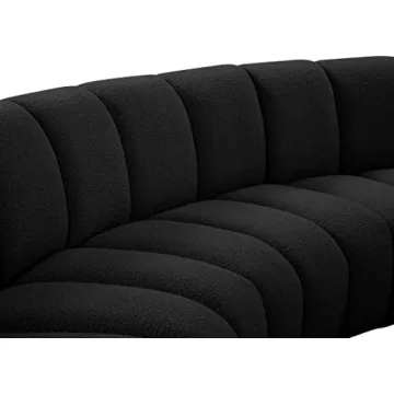 Infinity Modular Sectional with Luxurious Tufting in Black