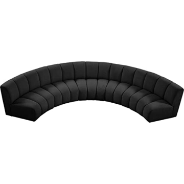 Infinity Modular Sectional with Luxurious Tufting in Black