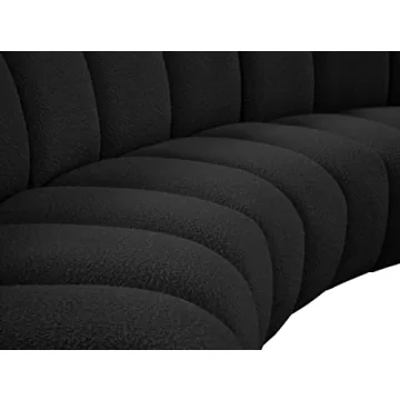Infinity Modular Sectional with Luxurious Tufting in Black